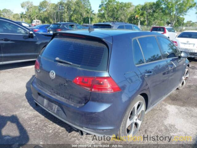 VOLKSWAGEN GOLF GTI 2.0T SE W/PERFORMANCE PACKAGE 4-DOOR, 3VW447AU6FM062764