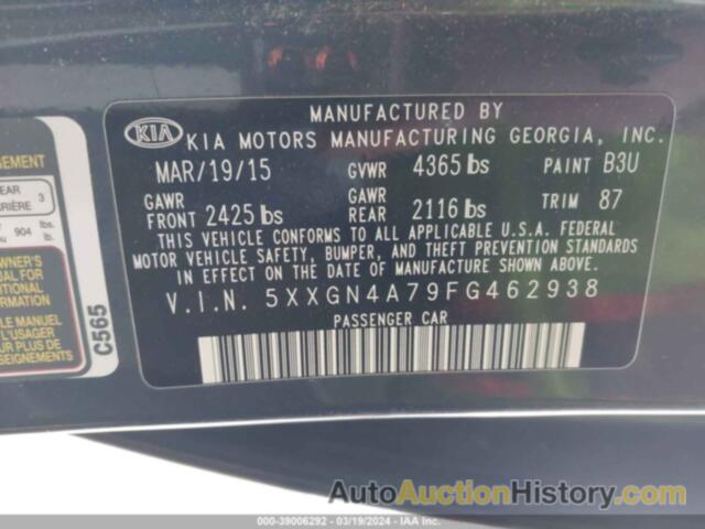 KIA OPTIMA EX, 5XXGN4A79FG462938