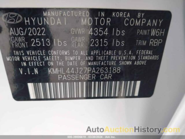 HYUNDAI SONATA SEL PLUS, KMHL44J27PA263188