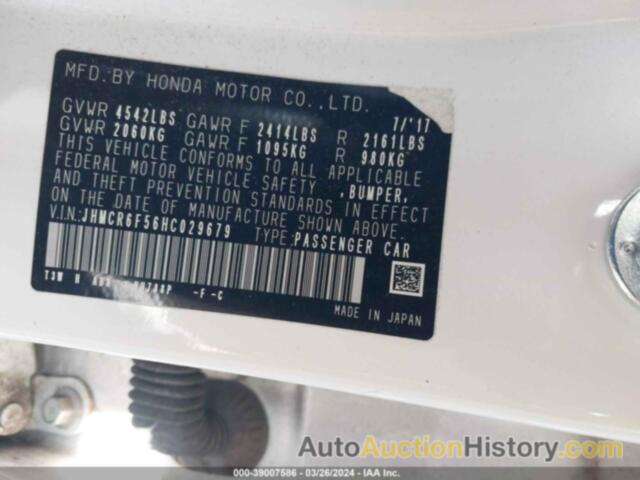 HONDA ACCORD HYBRID EX-L, JHMCR6F56HC029679