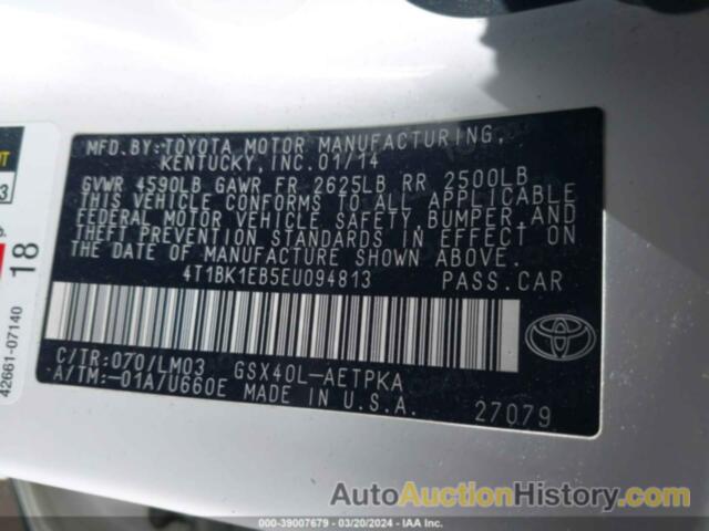 TOYOTA AVALON LIMITED, 4T1BK1EB5EU094813