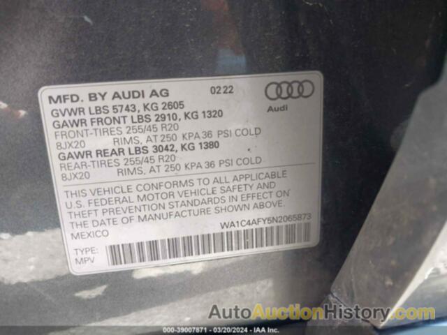 AUDI SQ5 PRESTIGE TFSI QUATTRO TIPTRONIC, WA1C4AFY5N2065873