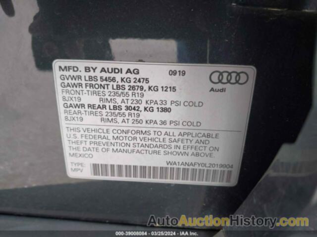 AUDI Q5 PREMIUM/TITANIUM PREMIUM, WA1ANAFY0L2019904