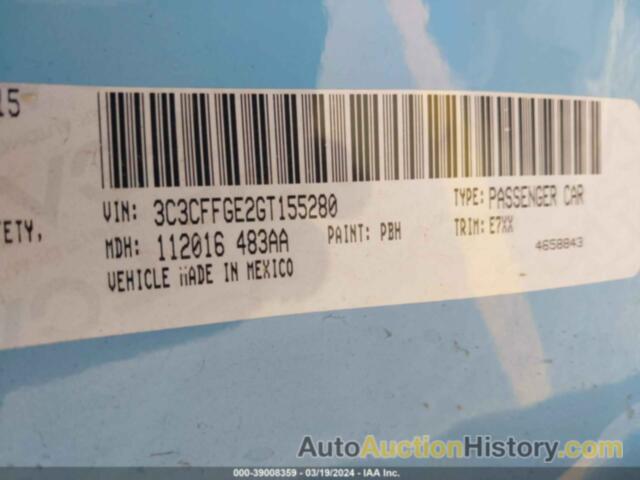 FIAT 500E BATTERY ELECTRIC, 3C3CFFGE2GT155280