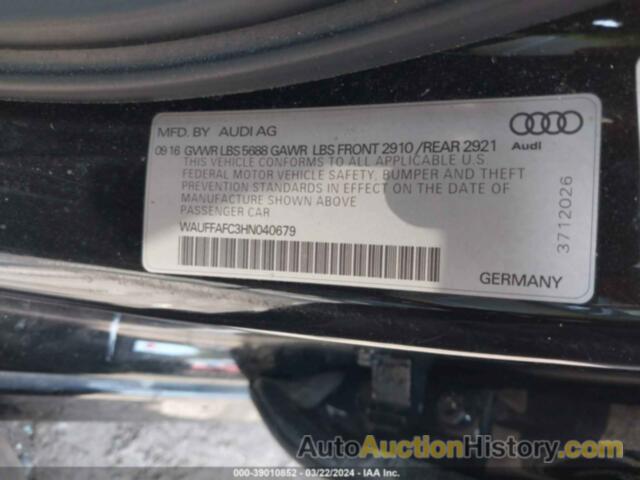 AUDI S6 4.0T PREMIUM PLUS, WAUFFAFC3HN040679