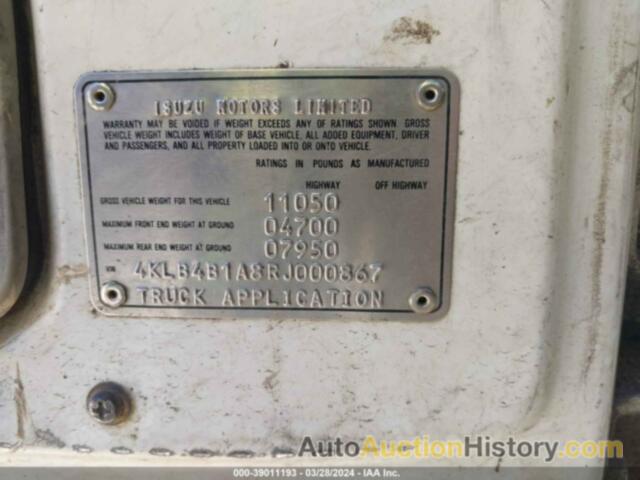 ISUZU NPR, 4KLB4B1A8RJ000867