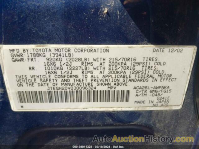 TOYOTA RAV4, JTEGH20V030096324