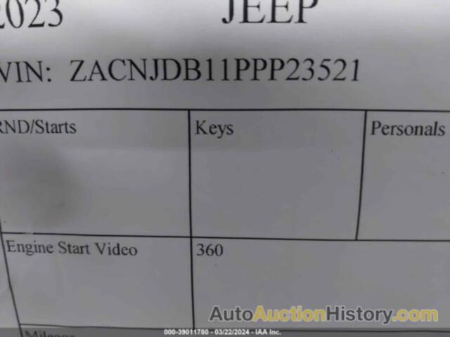 JEEP RENEGADE LATITUDE, ZACNJDB11PPP23521