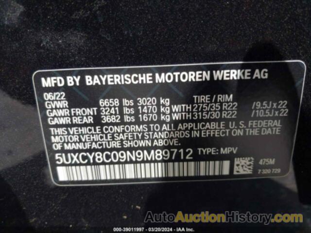 BMW X6 M50I, 5UXCY8C09N9M89712