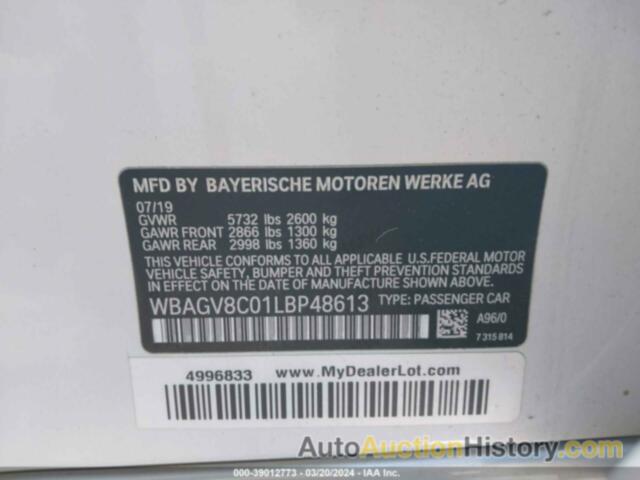 BMW M850I GTAN COUPE XDRIVE, WBAGV8C01LBP48613