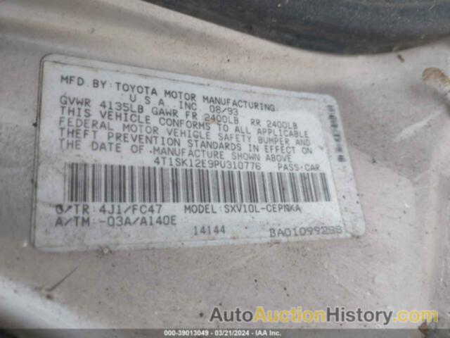 TOYOTA CAMRY LE, 4T1SK12E9PU310776