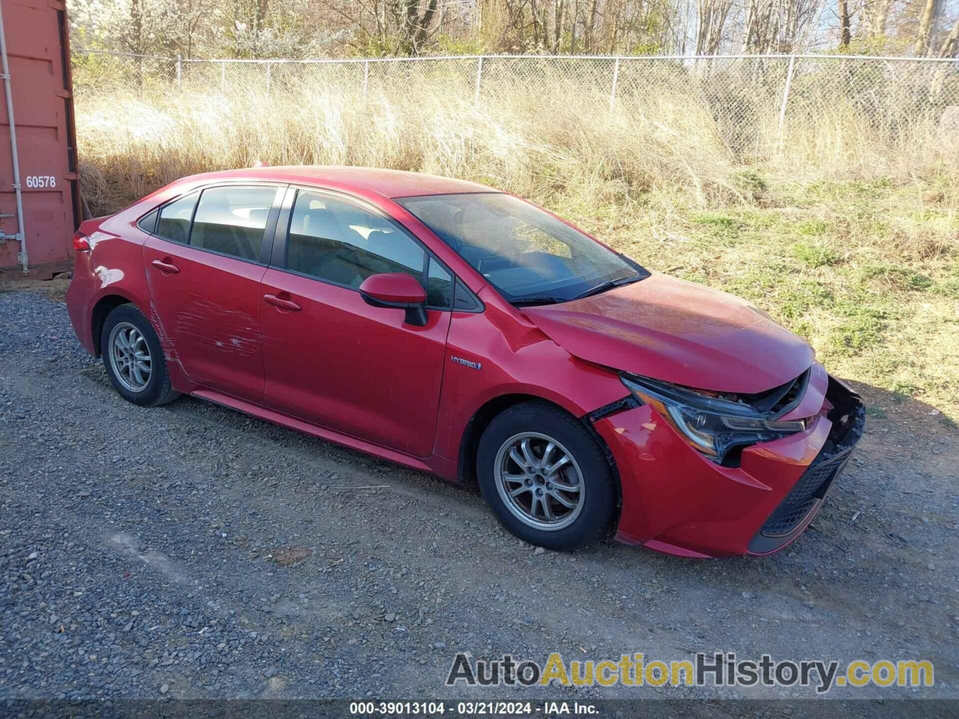 TOYOTA COROLLA LE, JTDEBRBE0LJ016338