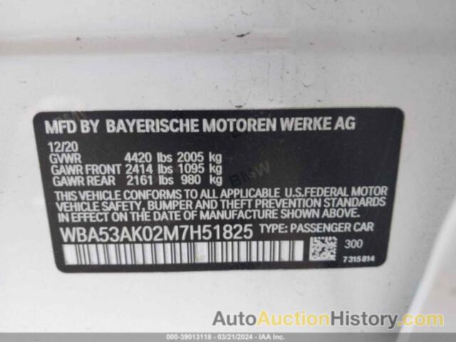 BMW 228I GRAN COUPE SDRIVE, WBA53AK02M7H51825