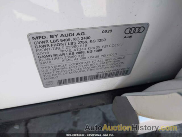 AUDI Q5 PREMIUM 45 TFSI QUATTRO S TRONIC, WA1AAAFY5M2006014