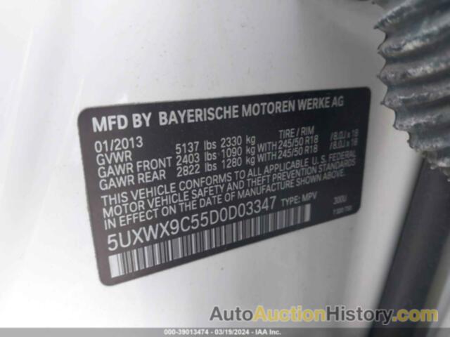BMW X3 XDRIVE28I, 5UXWX9C55D0D03347