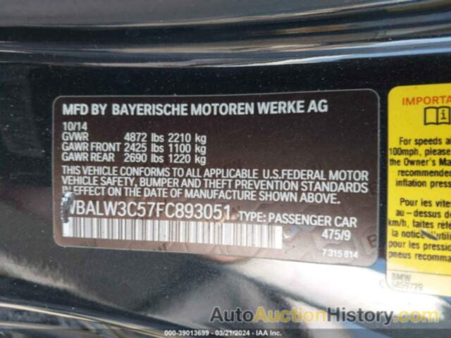 BMW 640I I, WBALW3C57FC893051