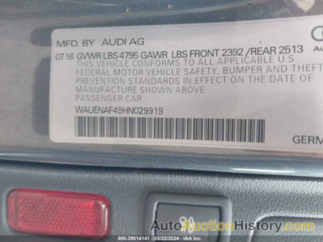 AUDI A4 PREMIUM PLUS, WAUENAF49HN029919