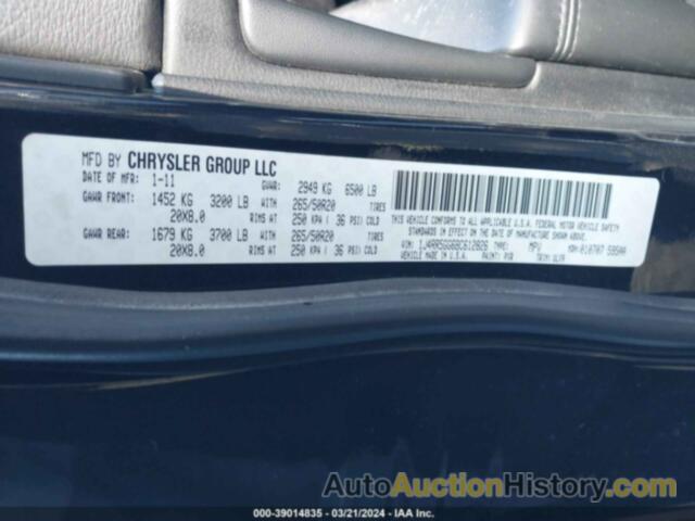 JEEP GRAND CHEROKEE LIMITED, 1J4RR5GG6BC612826