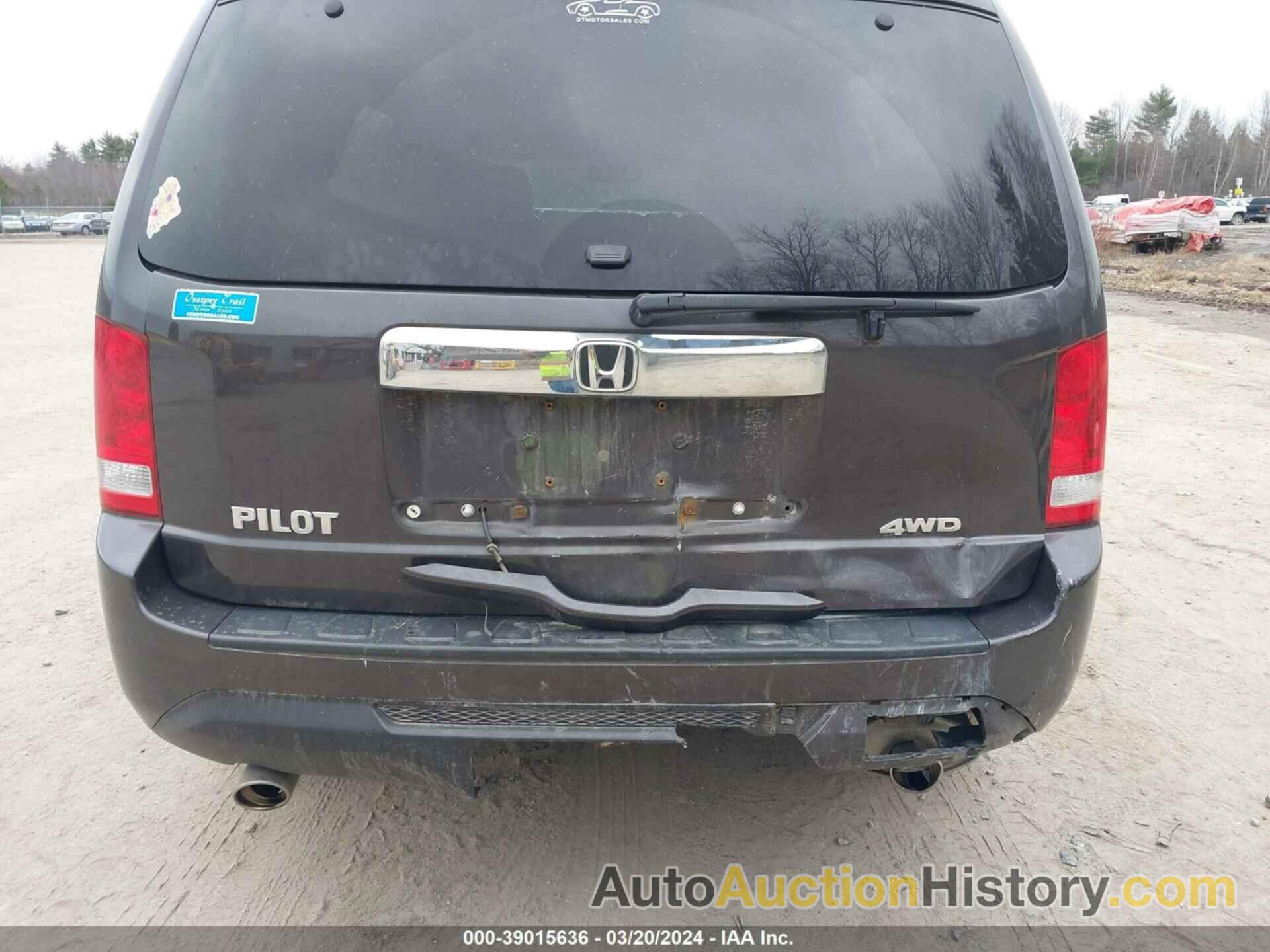 HONDA PILOT EX-L, 5FNYF4H68CB074449