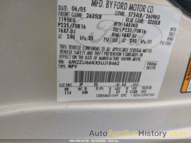 MERCURY MOUNTAINEER, 4M2ZU66KX5UJ18462