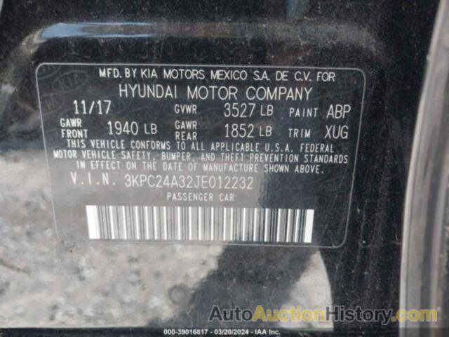 HYUNDAI ACCENT SE/SEL, 3KPC24A32JE012232