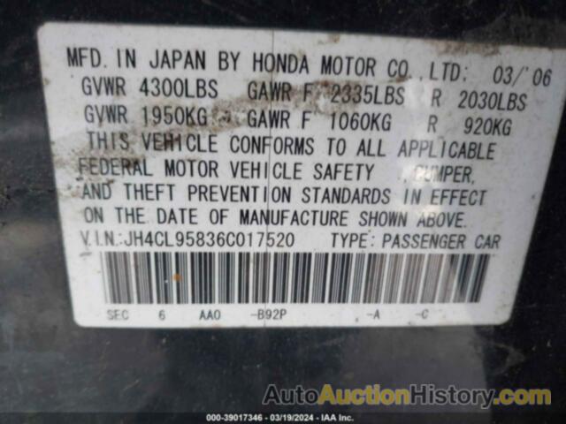 ACURA TSX, JH4CL95836C017520