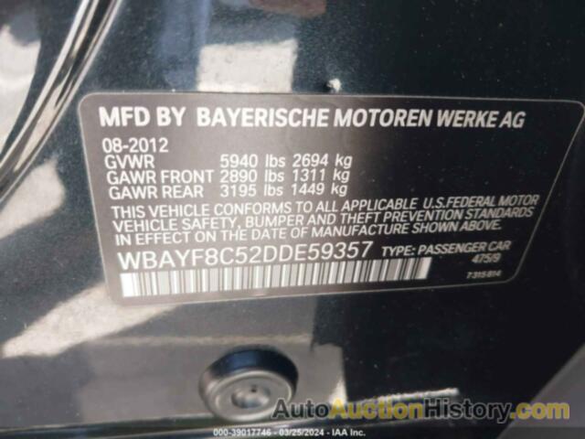 BMW 750LI XDRIVE, WBAYF8C52DDE59357