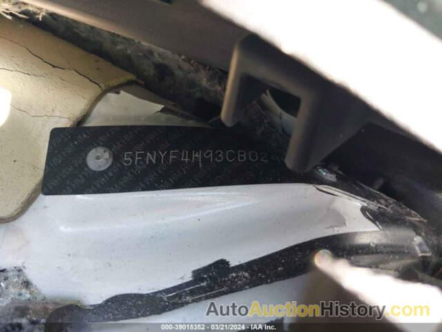 HONDA PILOT TOURING, 5FNYF4H93CB029574