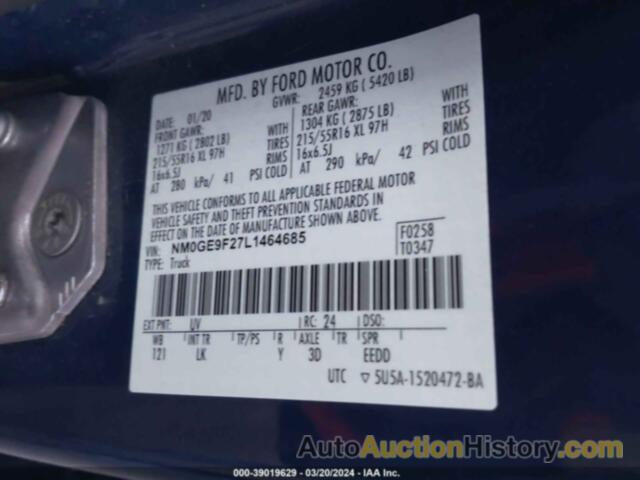 FORD TRANSIT CONNECT WAGON XLT, NM0GE9F27L1464685