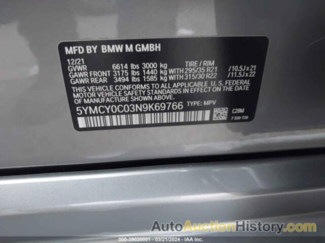 BMW X6 M, 5YMCY0C03N9K69766