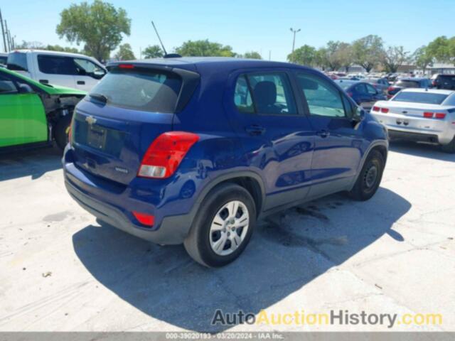 CHEVROLET TRAX LS, 3GNCJKSB4HL165379