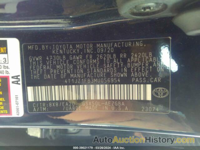 TOYOTA AVALON XLE, 4T1JZ1FB3MU056954