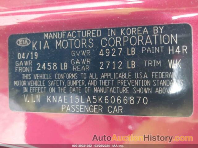 KIA STINGER, KNAE15LA5K6066870