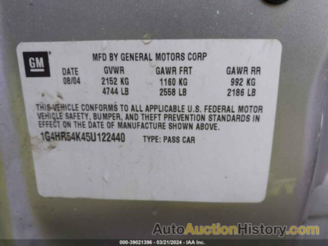 BUICK LESABRE LIMITED, 1G4HR54K454122440