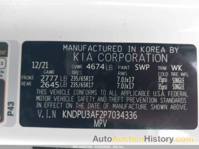 KIA SPORTAGE LX, KNDPU3AF2P7034336