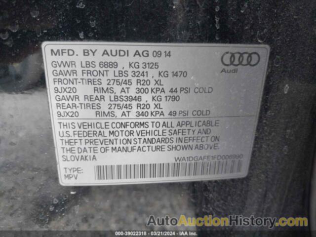 AUDI Q7 3.0T S LINE PRESTIGE, WA1DGAFE1FD006990