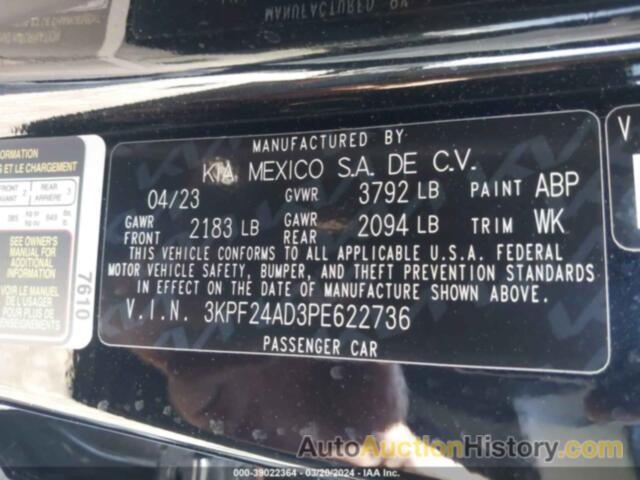 KIA FORTE LXS, 3KPF24AD3PE622736