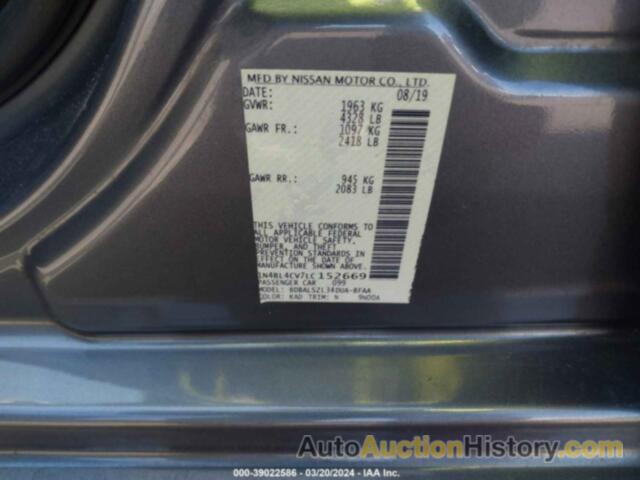 NISSAN ALTIMA SR FWD, 1N4BL4CV7LC152669