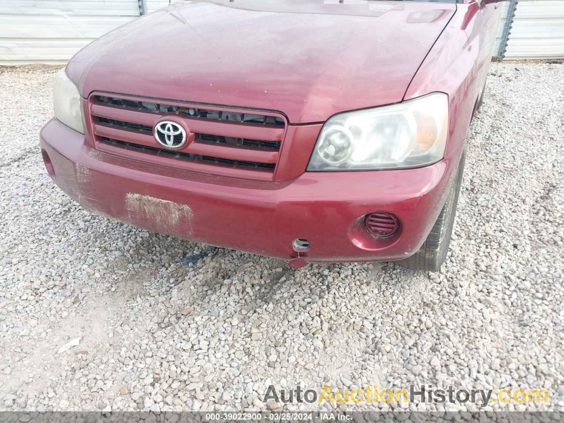 TOYOTA HIGHLANDER, JTEDD21A450129483