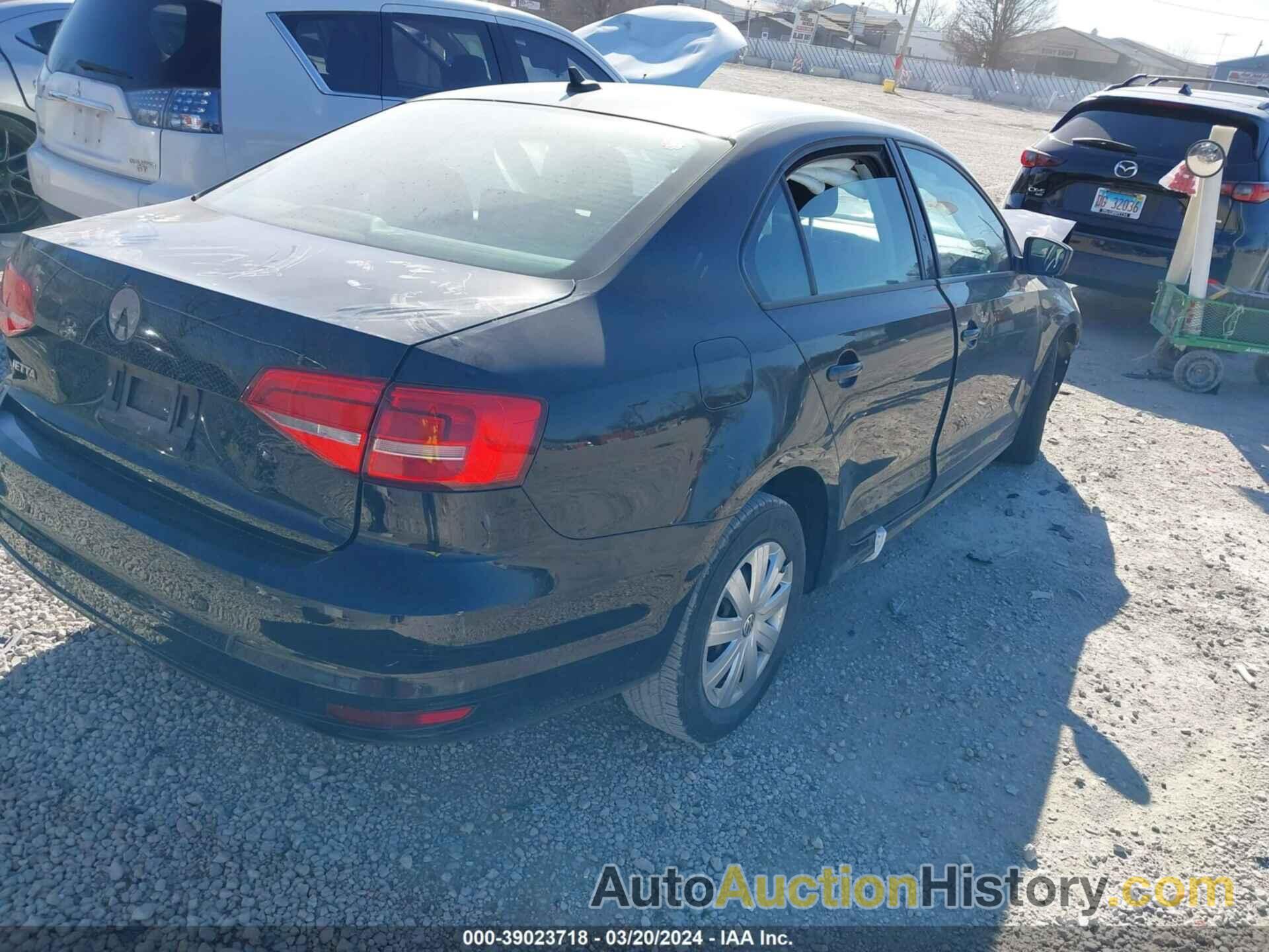 VOLKSWAGEN JETTA 2.0L S, 3VW2K7AJXFM329231