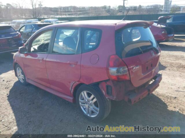 HONDA FIT SPORT, JHMGD38687S028090