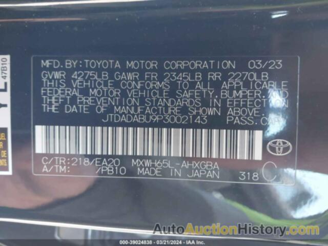 TOYOTA PRIUS XLE AWD-E, JTDADABU9P3002143