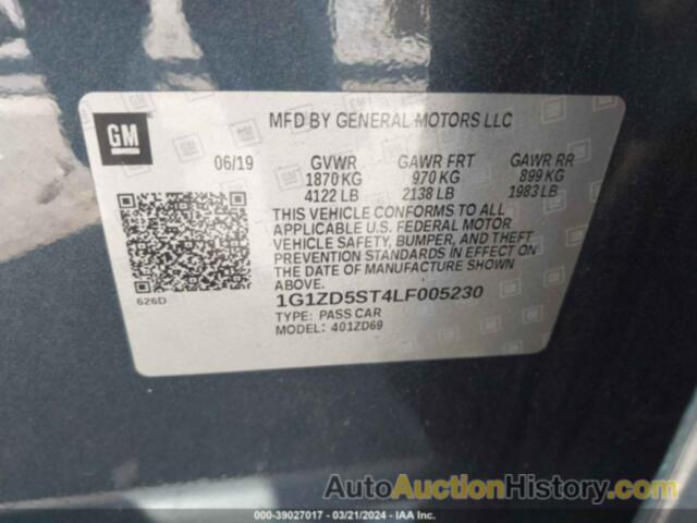 CHEVROLET MALIBU FWD LT, 1G1ZD5ST4LF005230