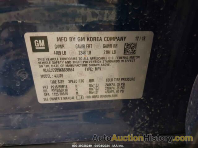 BUICK ENCORE AWD PREFERRED, KL4CJESB9KB830564