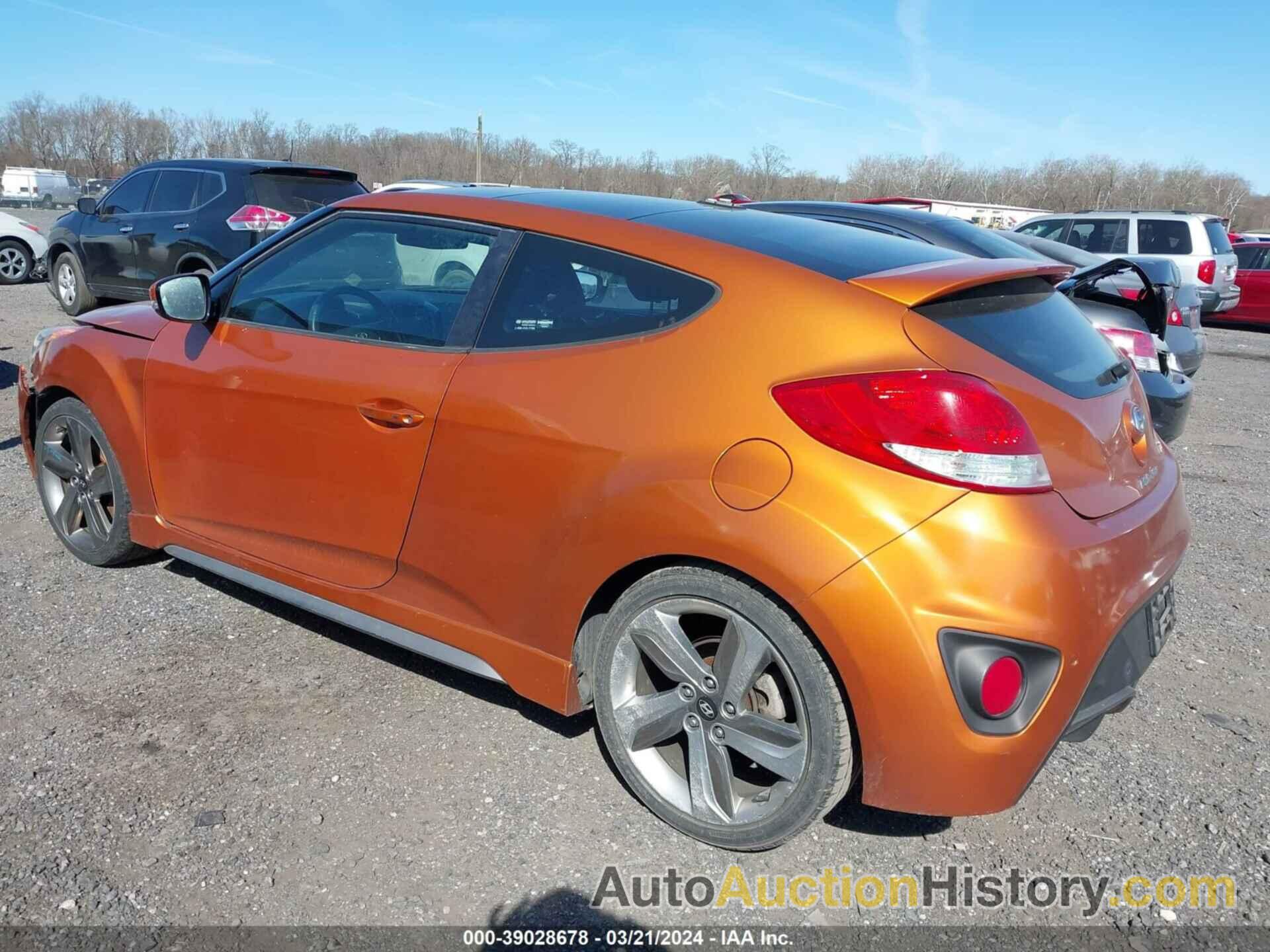 HYUNDAI VELOSTER TURBO W/BLACK, KMHTC6AE7DU122656