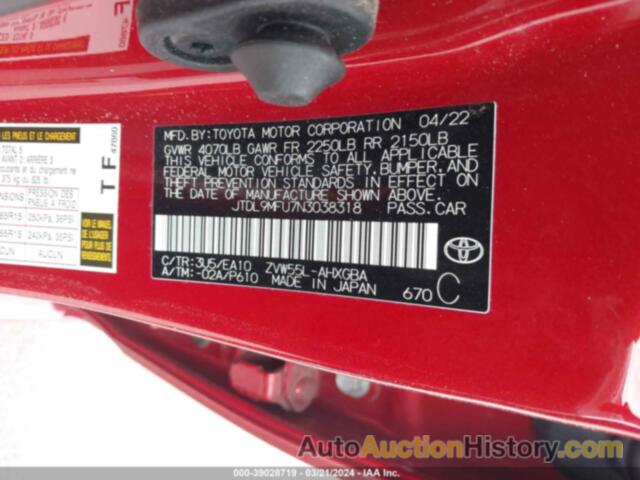 TOYOTA PRIUS XLE AWD-E, JTDL9MFU7N3038318