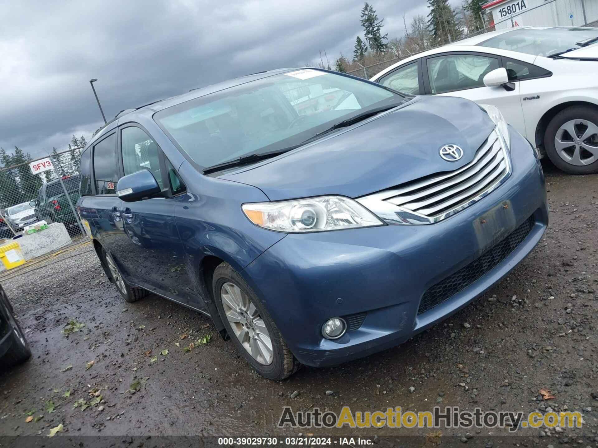 TOYOTA SIENNA LIMITED 7 PASSENGER, 5TDDK3DC9ES091565