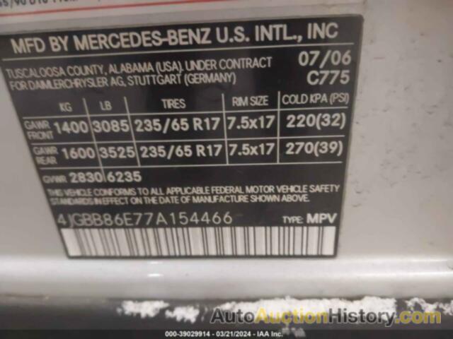 MERCEDES-BENZ ML 350 4MATIC, 4JGBB86E77A154466