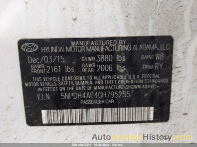 HYUNDAI ELANTRA VALUE EDITION, 5NPDH4AE4GH795255