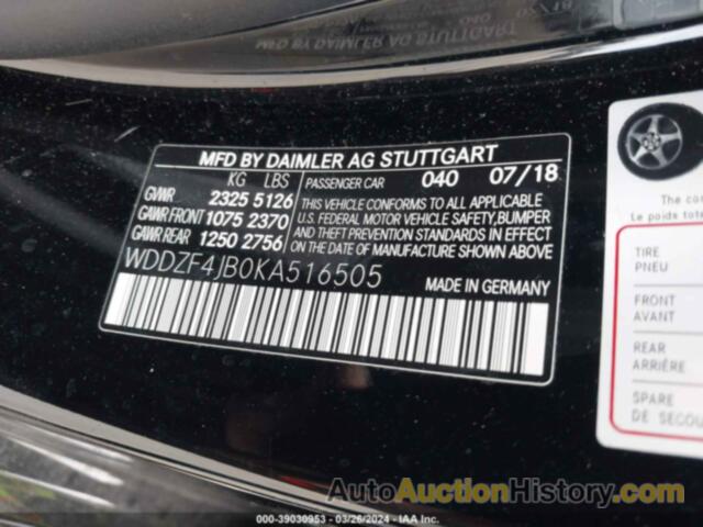 MERCEDES-BENZ E 300 300, WDDZF4JB0KA516505